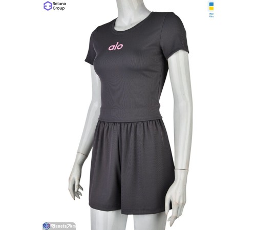 Жіночий костюм на літо (4 шт. р.сетка 42-48) сірий  "Raluka"