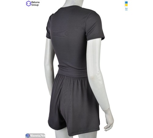 Жіночий костюм на літо (4 шт. р.сетка 42-48) сірий  "Raluka"