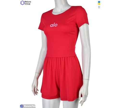 Жіночий костюм на літо (4 шт. р.сетка 42-48) рожевий  "Raluka"