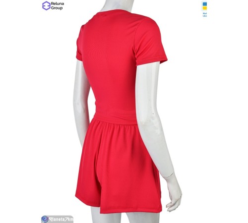 Жіночий костюм на літо (4 шт. р.сетка 42-48) рожевий  "Raluka"