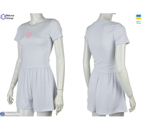 Жіночий костюм на літо (4 шт. р.сетка 42-48) білий  "Raluka"