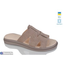 Шлепки жіночі на літо (6 пар р.37-41) коричневий  "LIKA"