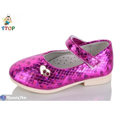 Дитячі туфлі на весну/осінь (7 пар р.22-26) фіолетовий  "Y.Top"