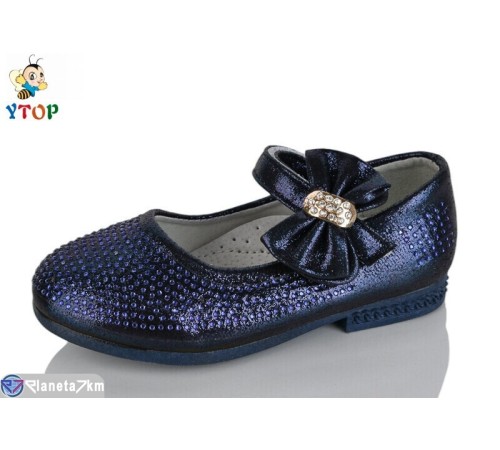 Дитячі туфлі на весну/осінь (7 пар р.22-26) синій  "Y.Top"