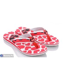 Шлепки жіночі на літо (12 пар р.36-39) червоний  "Kalabok"
