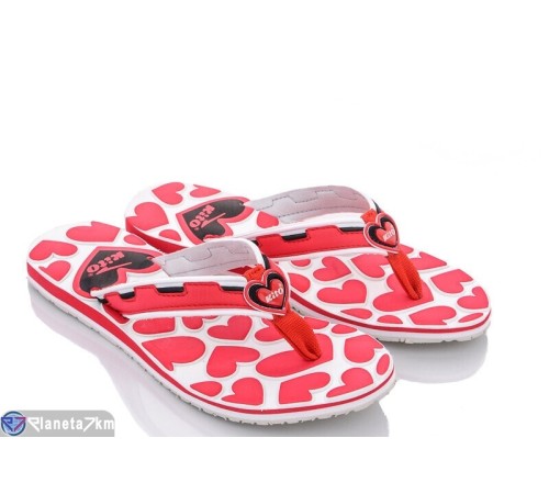 Шлепки жіночі на літо (12 пар р.36-39) червоний  "Kalabok"