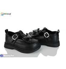 Дитячі туфлі на весну/осінь (8 пар р.22-27) чорний  "Bessky-Kellaifeng"