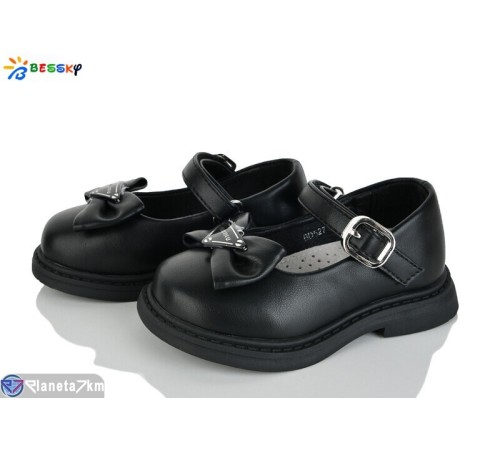 Дитячі туфлі на весну/осінь (8 пар р.22-27) чорний  "Bessky-Kellaifeng"