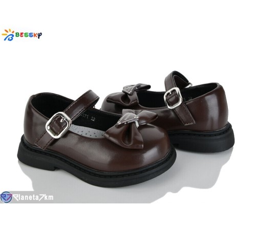 Дитячі туфлі на весну/осінь (8 пар р.22-27) коричневий  "Bessky-Kellaifeng"