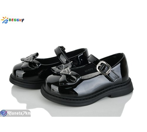 Дитячі туфлі на весну/осінь (8 пар р.22-27) чорний  "Bessky-Kellaifeng"