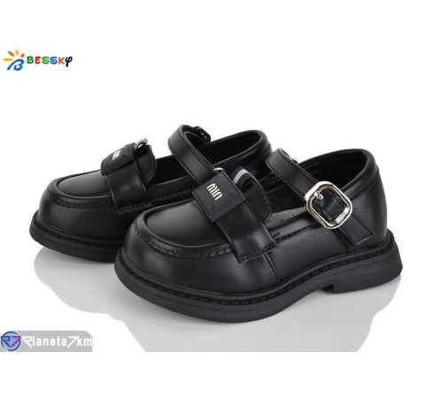 Дитячі туфлі на весну/осінь (8 пар р.22-27) чорний  "Bessky-Kellaifeng"