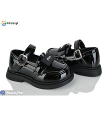 Дитячі туфлі на весну/осінь (8 пар р.22-27) чорний  "Bessky-Kellaifeng"