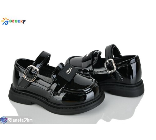 Дитячі туфлі на весну/осінь (8 пар р.22-27) чорний  "Bessky-Kellaifeng"