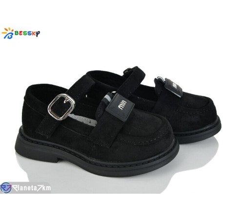 Дитячі туфлі на весну/осінь (8 пар р.22-27) чорний  "Bessky-Kellaifeng"