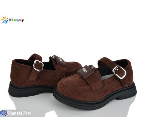 Дитячі туфлі на весну/осінь (8 пар р.22-27) коричневий  "Bessky-Kellaifeng"