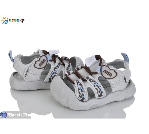 Сандалі дитячі на весну/осінь (8 пар р.18-22) сірий  "Bessky-Kellaifeng"