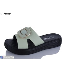 Шлепки жіночі на літо (8 пар р.36-41) зелений  "Trendy"