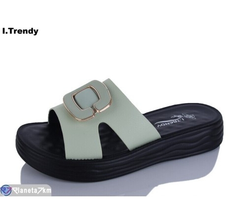 Шлепки жіночі на літо (8 пар р.36-41) зелений  "Trendy"