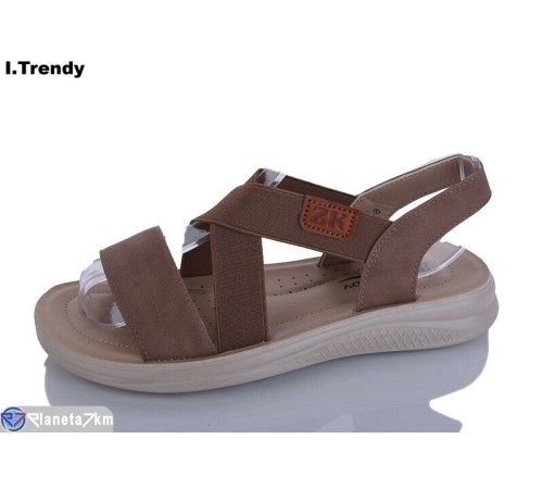 Босоніжки жіночі на літо (8 пар р.36-41) коричневий  "Trendy"