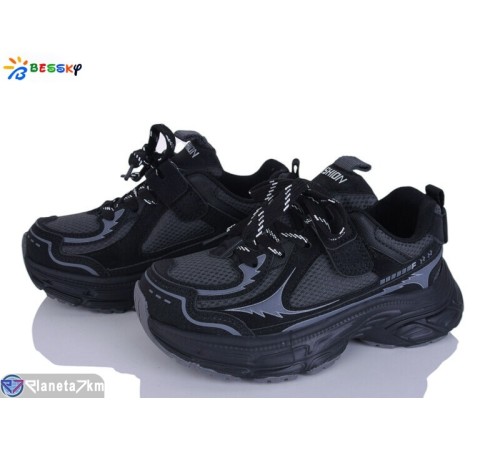 Дитячі кросівки на весну/осінь (8 пар р.32-37) чорний  "Bessky-Kellaifeng"