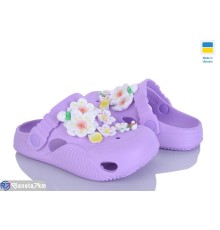 Кроки дитячі на літо (8 пар р.31-36) фіолетовий  "LEO"