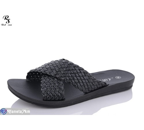 Шлепки жіночі на літо (8 пар р.36-41) чорний  "Red Sun"