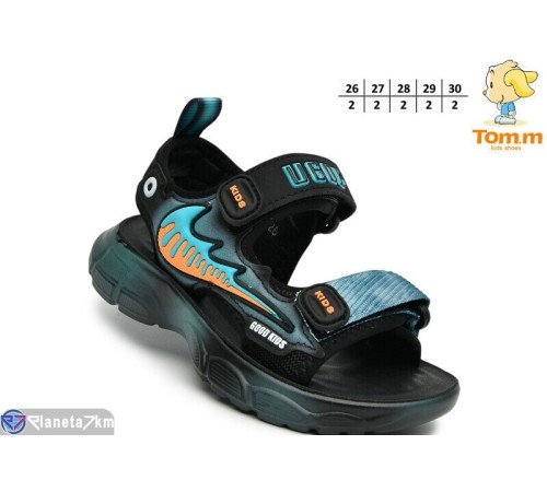 Сандалі дитячі на літо (10 пар р.26-30) чорний  "TOMMY"