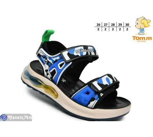 Сандалі дитячі на літо (10 пар р.26-30) синій  "TOMMY"