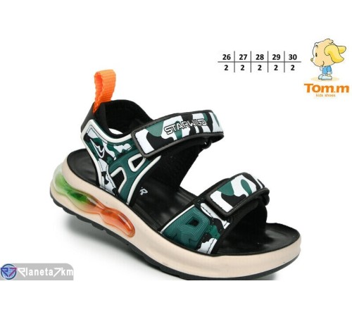Сандалі дитячі на літо (10 пар р.26-30) зелений  "TOMMY"