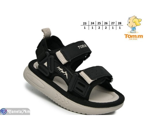 Сандалі дитячі на літо (8 пар р.23-28) чорний  "TOMMY"