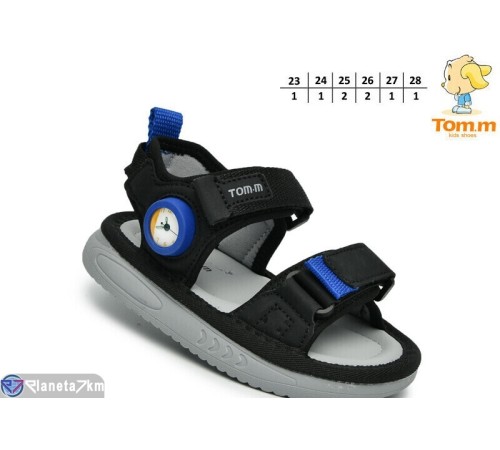 Сандалі дитячі на літо (8 пар р.23-28) чорний  "TOMMY"