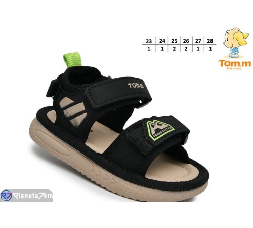 Сандалі дитячі на літо (8 пар р.23-28) чорний  "TOMMY"
