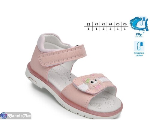 Дитячі босоніжки на літо (8 пар р.21-26) рожевий  "TOMMY"