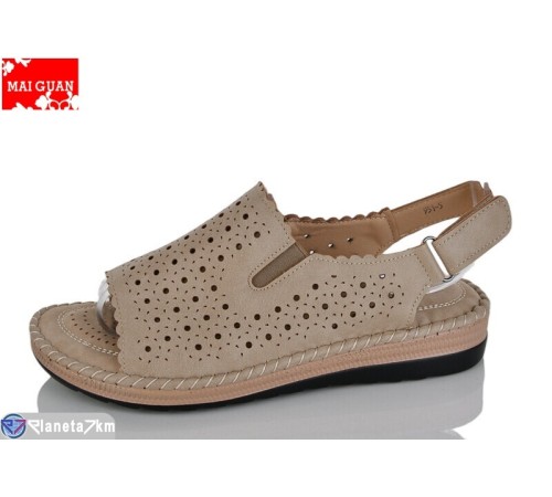 Босоніжки жіночі на літо (8 пар р.37-42) бежевий  "Maiguan"