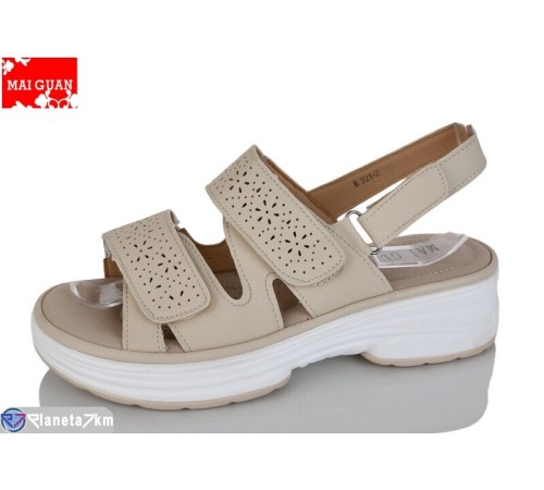 Босоніжки жіночі на літо (8 пар р.36-41) бежевий  "Maiguan"