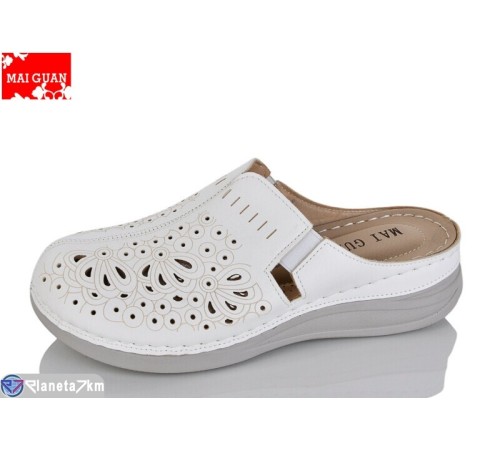 Шлепки жіночі на літо (8 пар р.37-42) білий  "Maiguan"