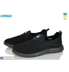 Кросівки чоловічі на літо (6 пар р.41-45) чорний  "LEOBAZA"