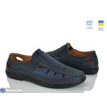 Туфлі чоловічі на літо (8 пар р.40-45) синій  "Fuggo"