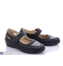 Туфлі жіночі на літо (8 пар р.37-42) чорний  "Terona"