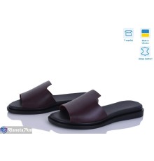 Шлепки жіночі на літо (6 пар р.37-40) бордовий  "Daman"