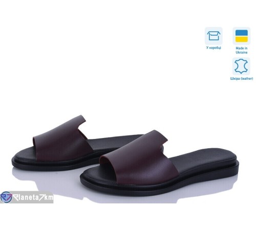 Шлепки жіночі на літо (6 пар р.37-40) бордовий  "Daman"
