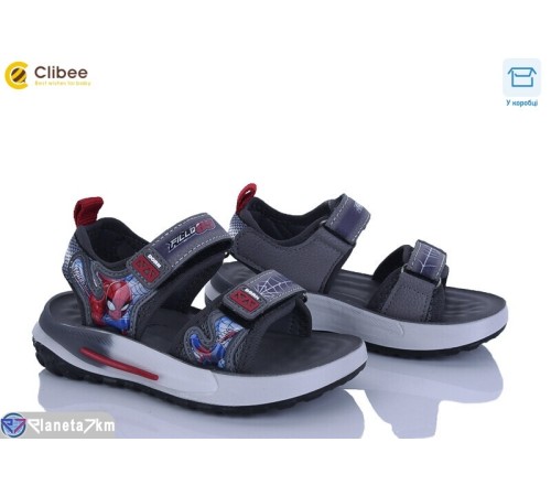 Сандалі дитячі на літо (6 пар р.26-31) сірий  "BELIES"