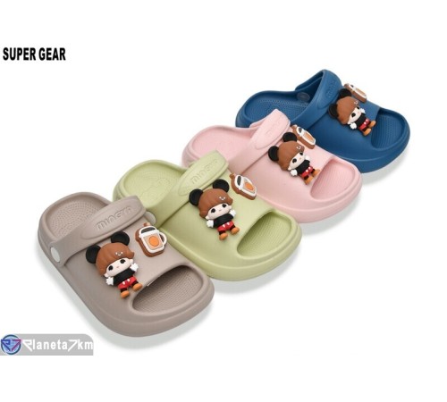 Шлепки дитячі на літо (12 пар р.24-29) мікс  "Super Gear"