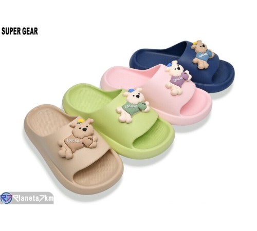 Шлепки дитячі на літо (12 пар р.30-35) мікс  "Super Gear"