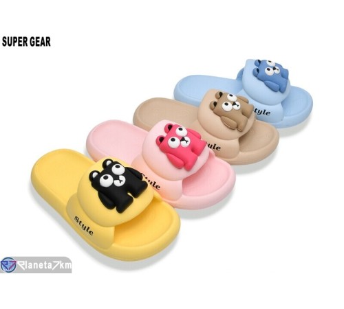 Шлепки дитячі на літо (12 пар р.30-35) мікс  "Super Gear"