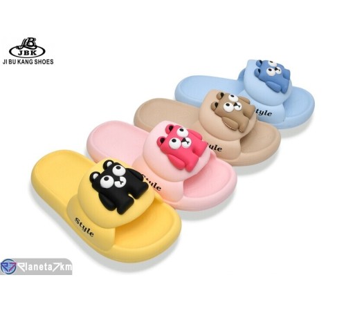 Шлепки дитячі на літо (12 пар р.30-35) мікс  "Jibukang"