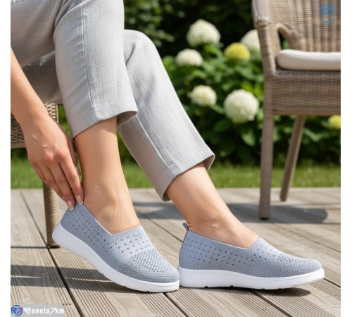 Сліпони жіночі на літо (8 пар р.37-42) сірий  "KULIBABA"