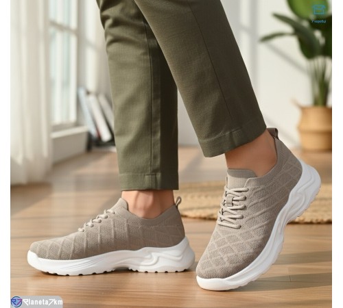 Кросівки чоловічі на літо (8 пар р.40-45) бежевий  "KULIBABA"