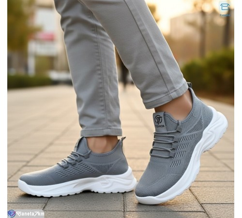 Кросівки чоловічі на літо (8 пар р.40-45) сірий  "KULIBABA"