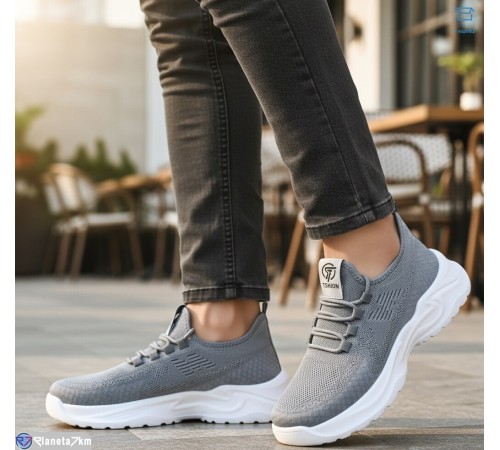 Кросівки чоловічі на літо (8 пар р.40-45) сірий  "KULIBABA"